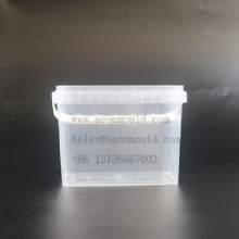 1000ml square anti-theft container  with handle thin wall mould