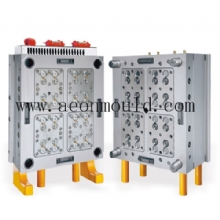 16cavities flip top cap mould