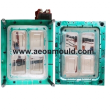 4 cavities contanier lid thin wall mould